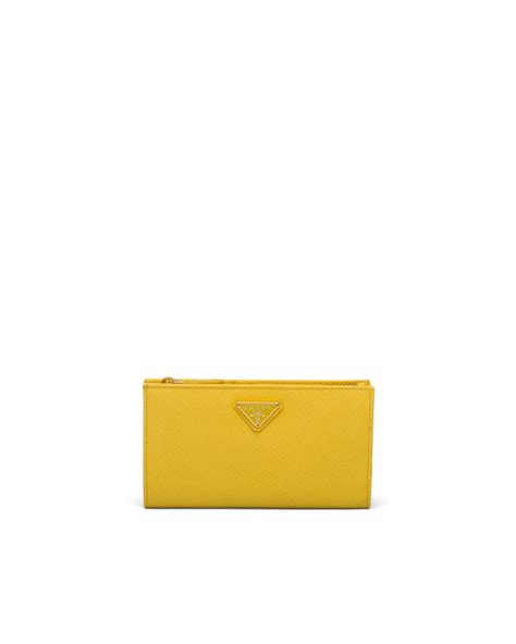 yellow prada wallet